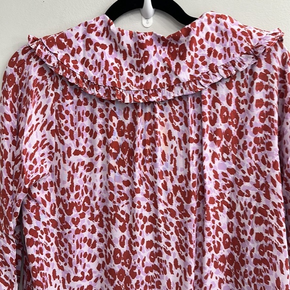 NWT whistles summer cheetah collar top - Picture 7 of 8